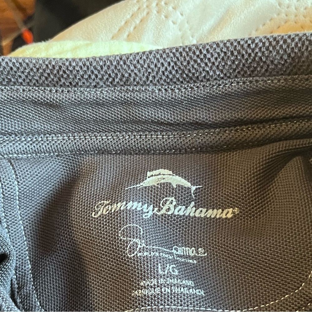 Tommy Bahama Mens Size L Supima Cotton Gray Casual Outdoor Golf Polo Shirt - Picture 4 of 7